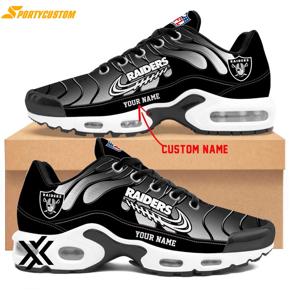 Custom Name Las Vegas Raiders Team Air Max Plus Shoes For Fans
