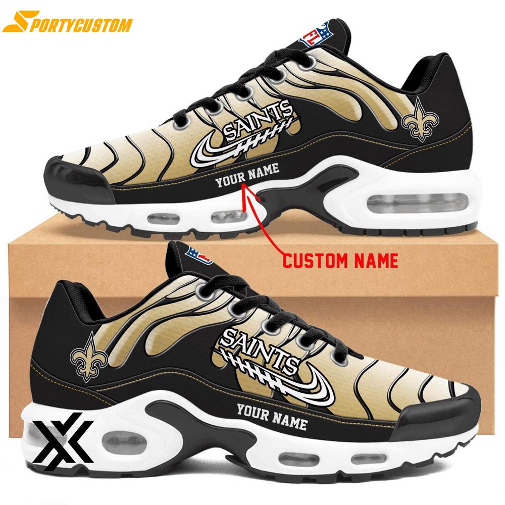 Custom Name New Orleans Saints Team Air Max Plus Shoes For Fans