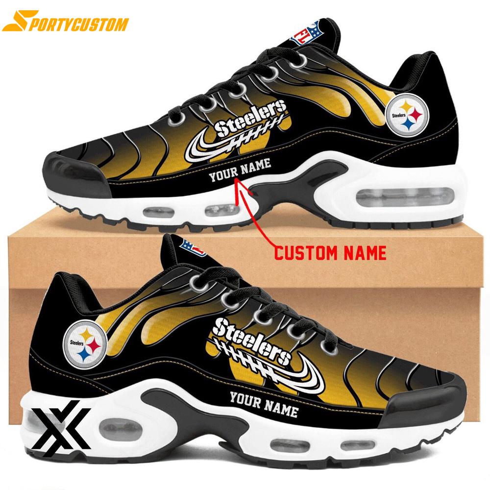 Custom Name Pittsburgh Steelers Team Air Max Plus Shoes For Fans