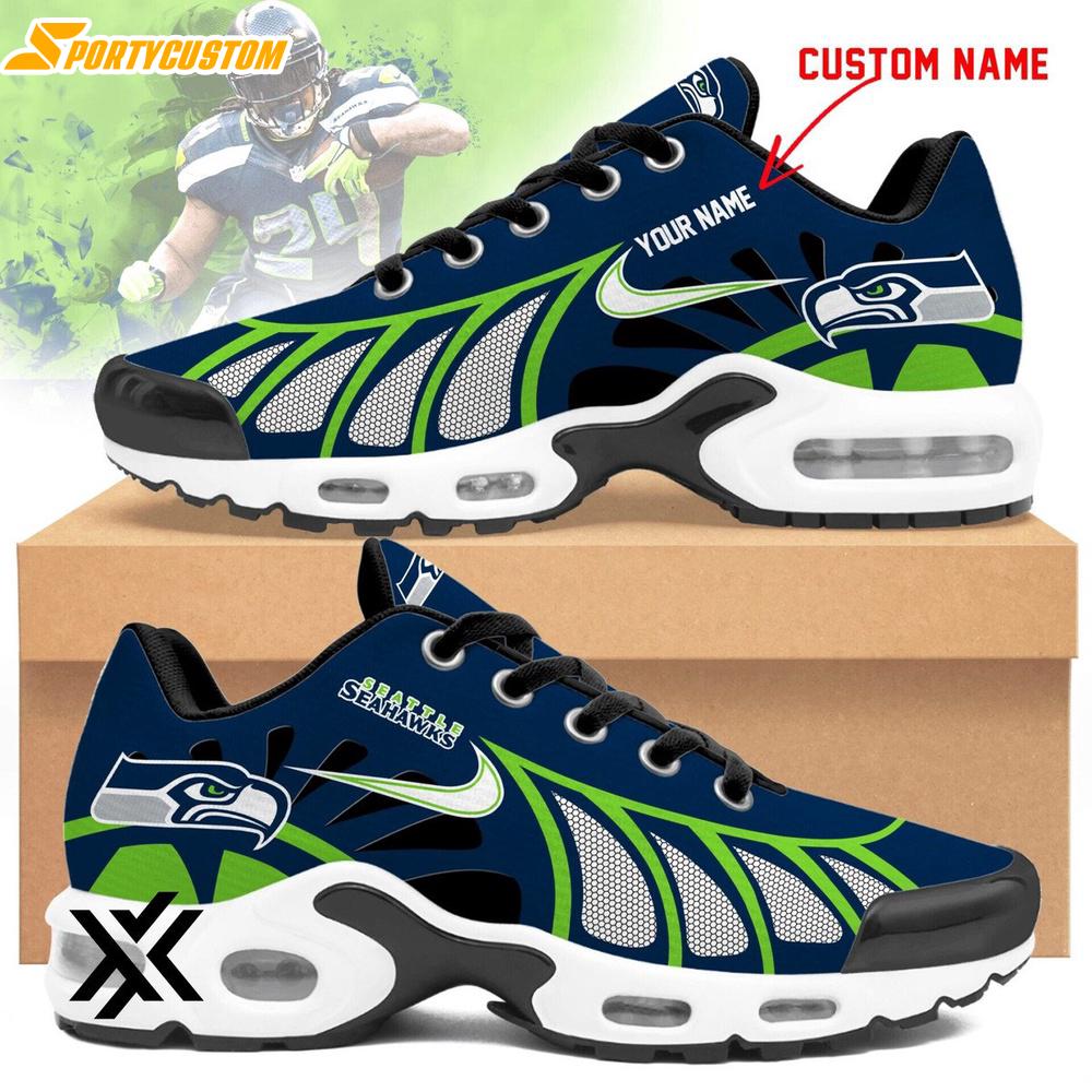Custom Name Seattle Seahawks Air Max Plus Shoes For Fans