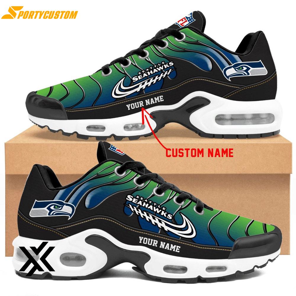 Custom Name Seattle Seahawks Team Air Max Plus Shoes For Fans