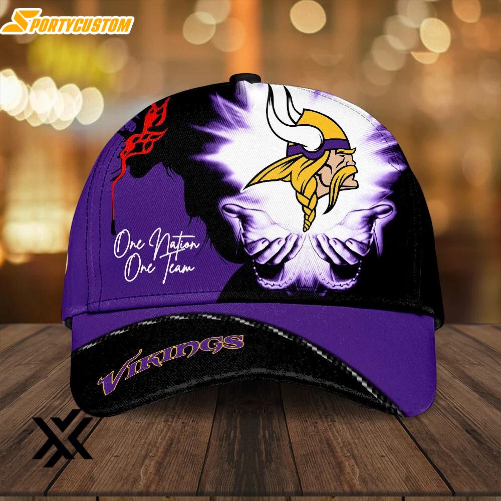 Minnesota Vikings One Nation One Team Classic Baseball Cap For Fans