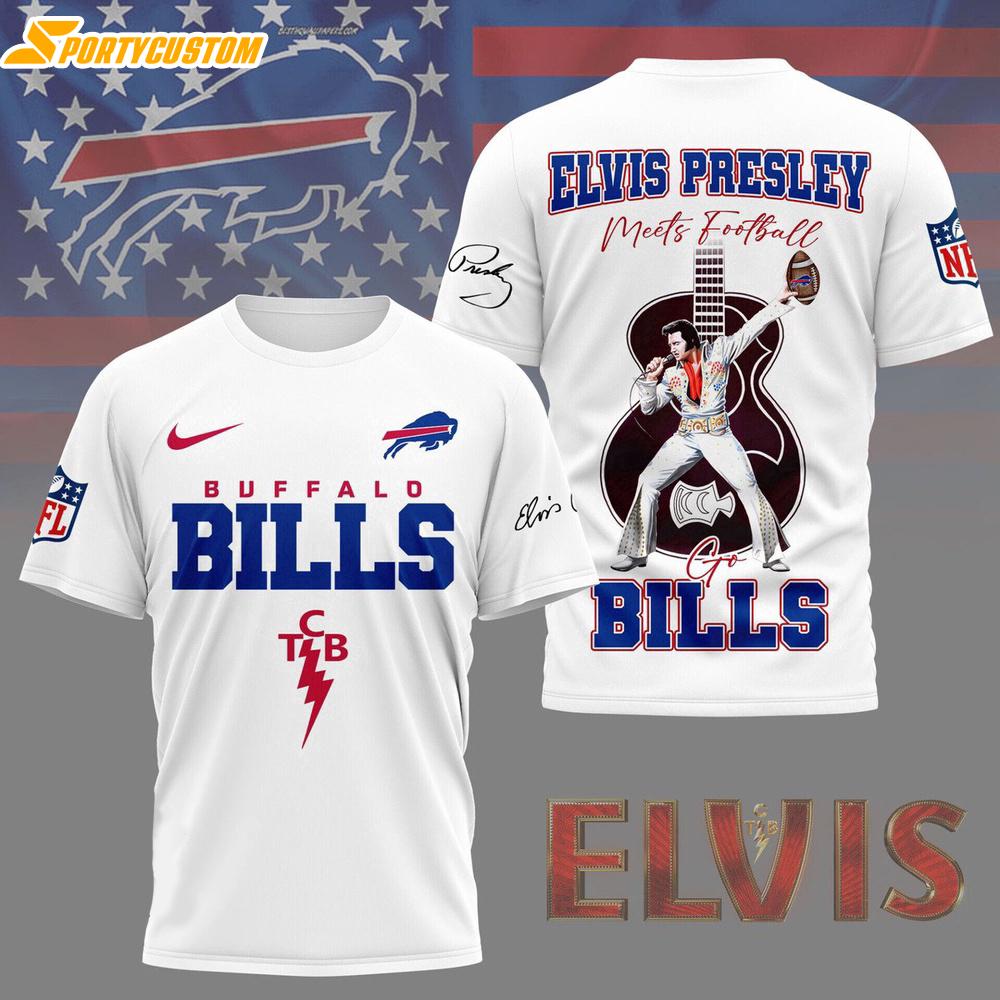 Buffalo Bills NFL Elvis Presley 3D Shirt Gift For Fans