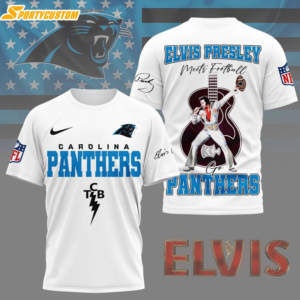 Carolina Panthers NFL Elvis Presley 3D Shirt Gift For Fans