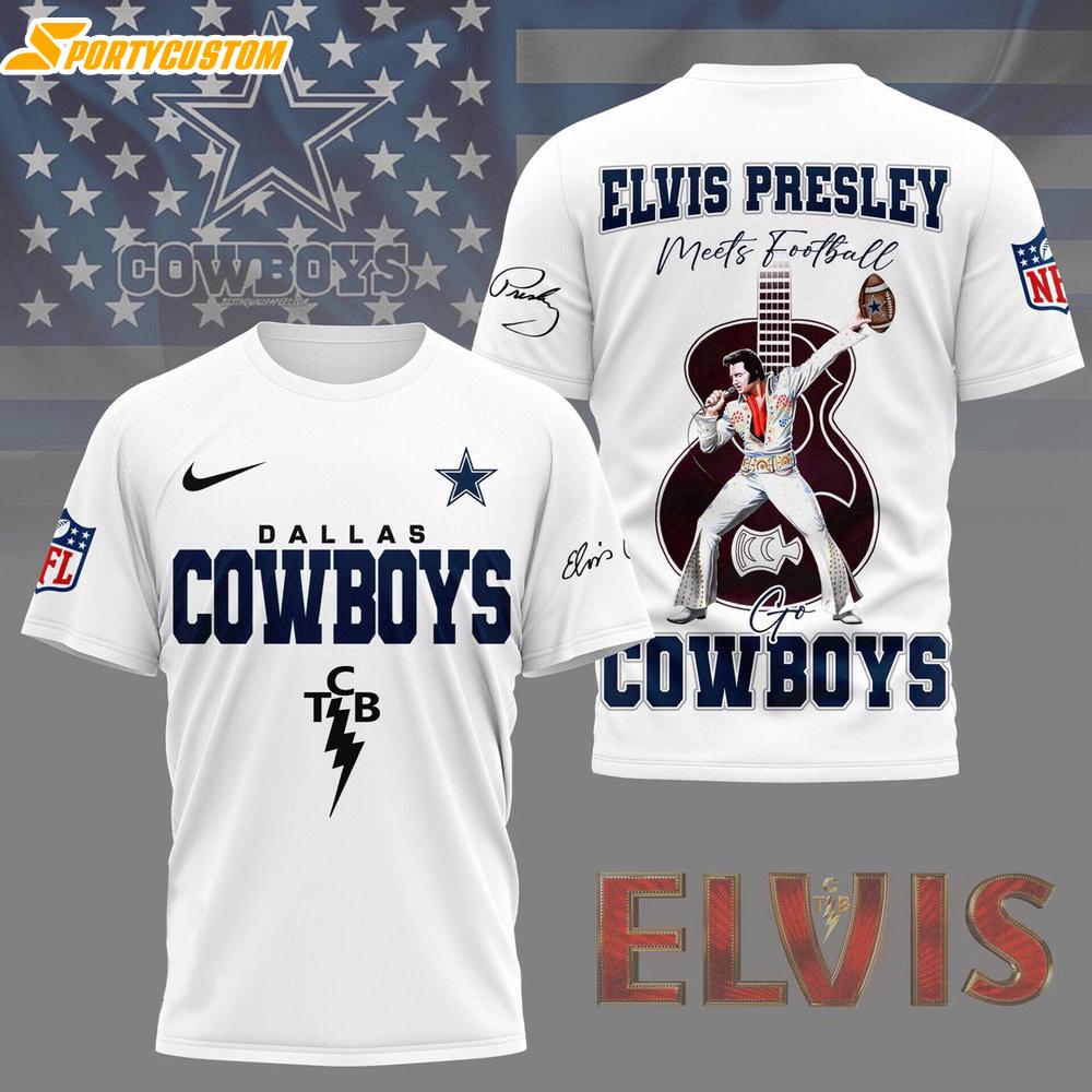 Dallas Cowboys NFL Elvis Presley 3D Shirt Gift For Fans