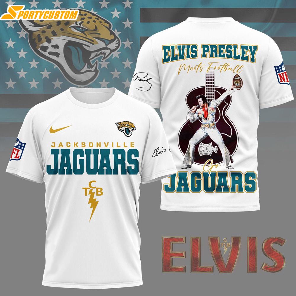 Jacksonville Jaguars NFL Elvis Presley 3D Shirt Gift For Fans Jacksonville Jaguars NFL Elvis Presley 3D Shirt Gift For Fans