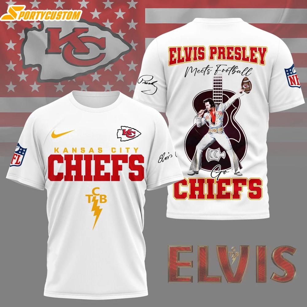 Kansas City Chiefs NFL Elvis Presley 3D Shirt Gift For Fans