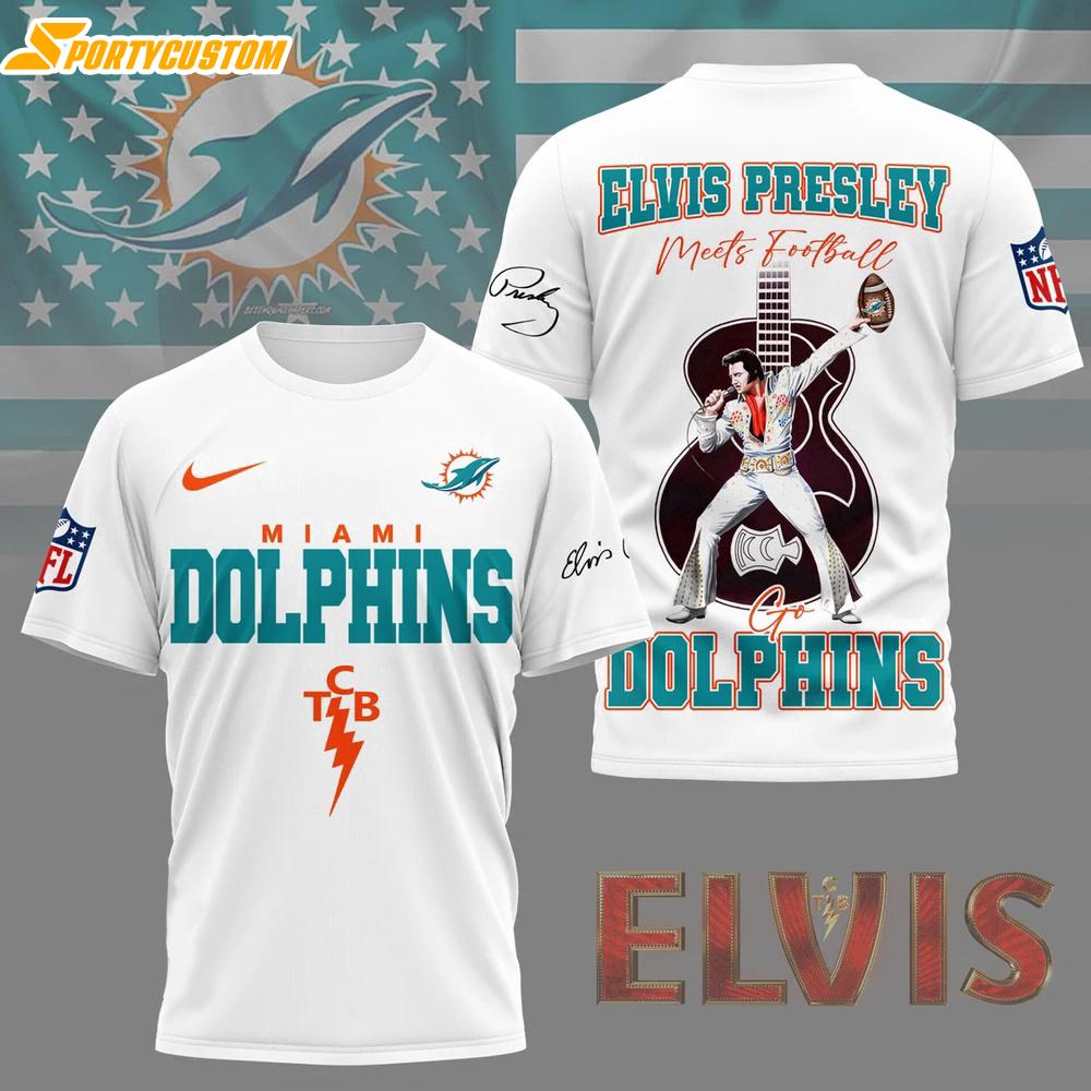 Miami Dolphins NFL Elvis Presley 3D Shirt Gift For Fans