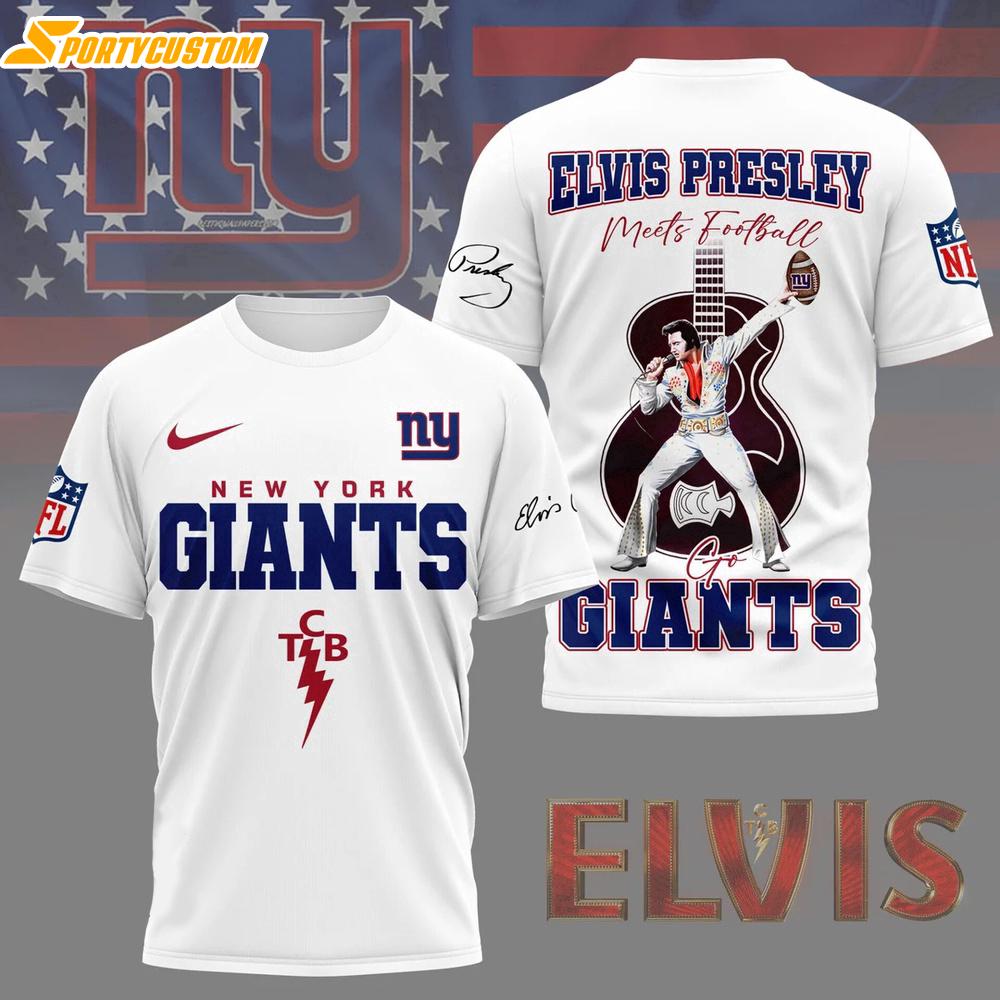 New York Giants NFL Elvis Presley 3D Shirt Gift For Fans
