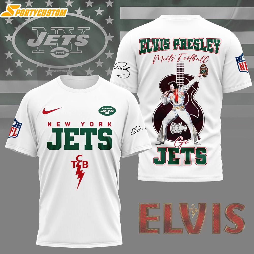 New York Jets NFL Elvis Presley 3D Shirt Gift For Fans