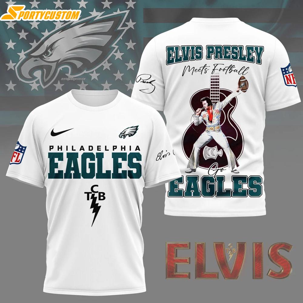 Philadelphia Eagles NFL Elvis Presley 3D Shirt Gift For Fans