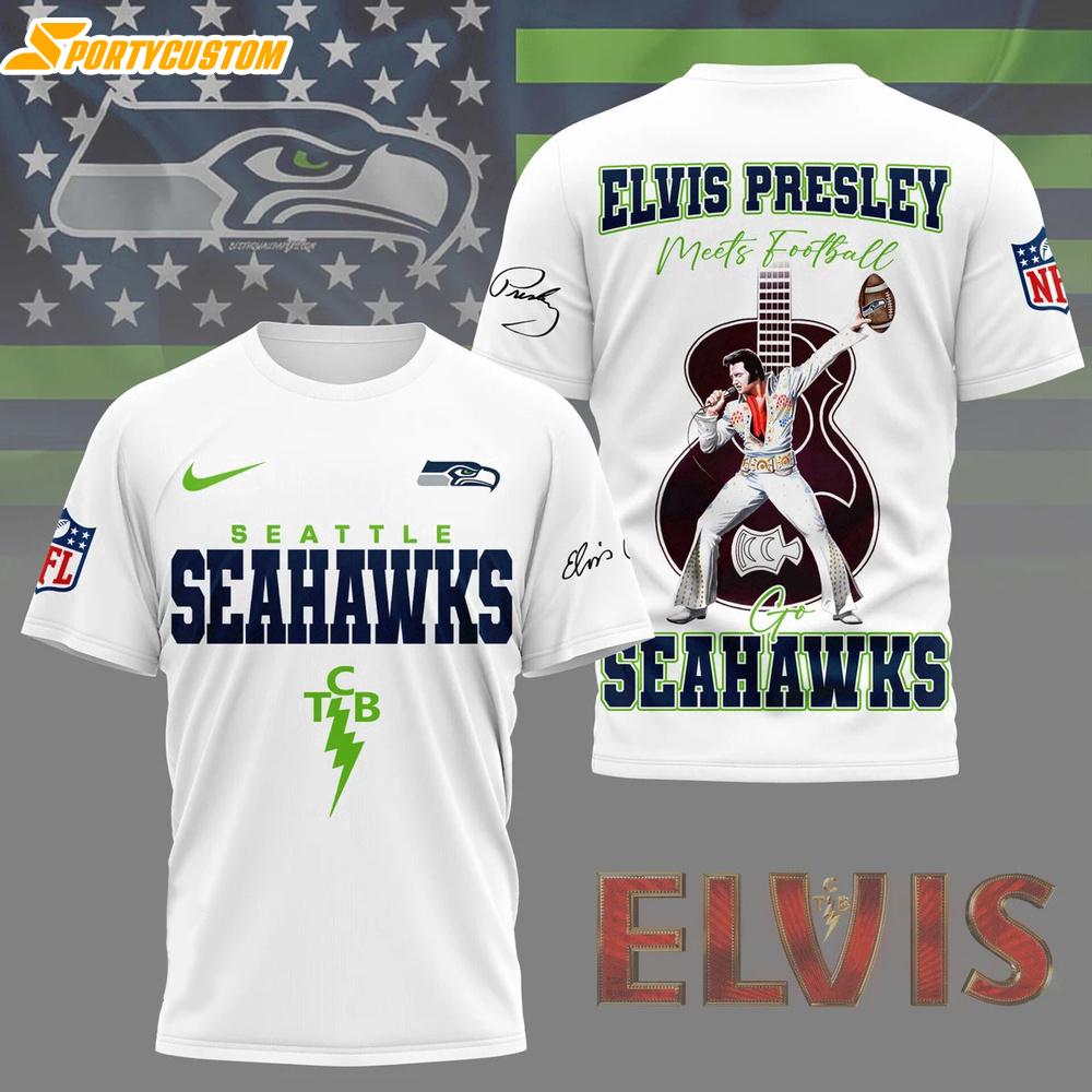 Seattle Seahawks NFL Elvis Presley 3D Shirt Gift For Fans