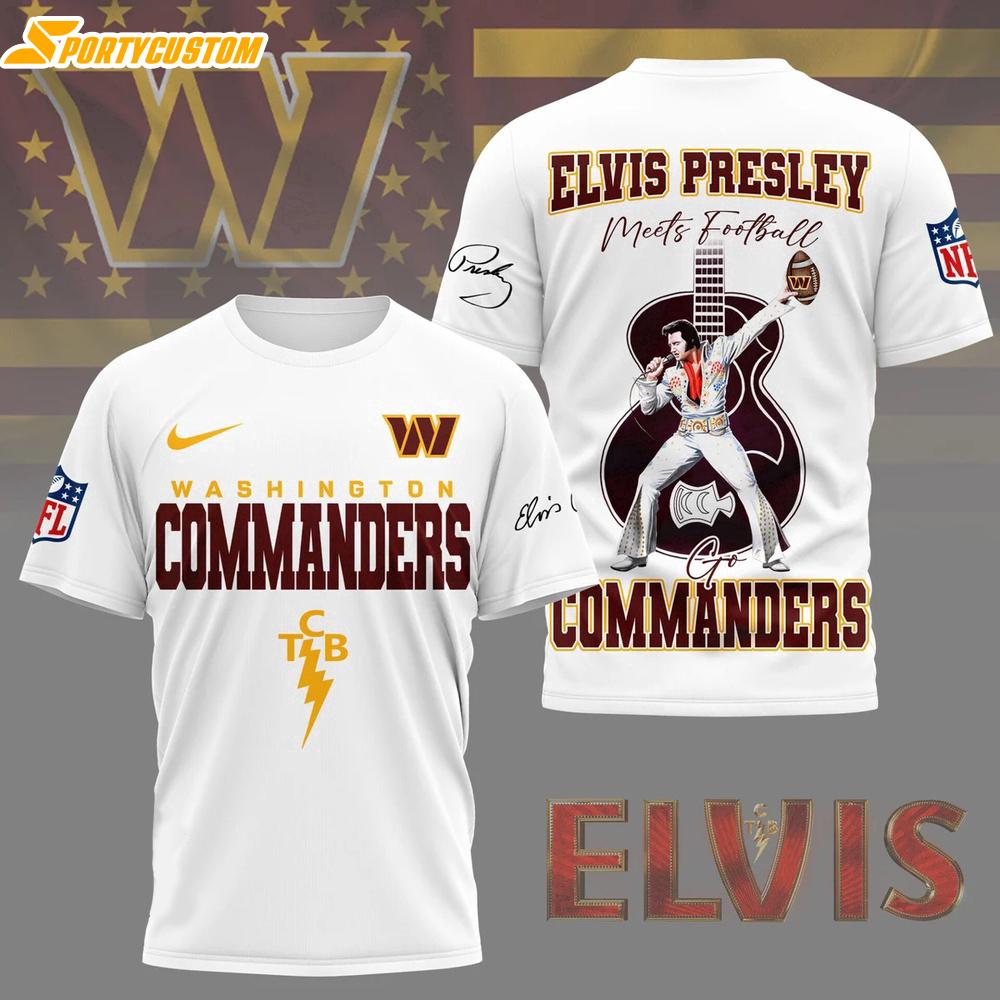 Washington Commanders NFL Elvis Presley 3D Shirt Gift For Fans