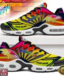 Custom Name Baltimore Ravens NFL Pride Month Air Max Plus Shoes For Fans