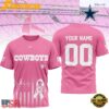 Dallas Cowboys 2026 NFL Breast Cancer Awareness Custom 3D Shirt
