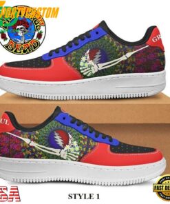 Grateful Dead Skull and Rose Air Force 1 Shoes