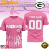 Green Bay Packers NFL Breast Cancer Awareness 2026 Custom All Over Print T Shirt Green Bay Packers 2026 NFL Breast Cancer Awareness Custom 3D Shirt
