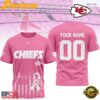 Kansas City Chiefs 2026 NFL Breast Cancer Awareness Custom 3D Shirt