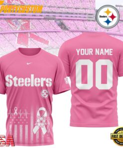 Pittsburgh Steelers 2026 NFL Breast Cancer Awareness Custom 3D Shirt