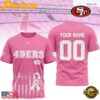 San Francisco 49ers 2026 NFL Breast Cancer Awareness Custom 3D Shirt