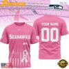 Seattle Seahawks NFL Breast Cancer Awareness 2026 Custom All Over Print T Shirt Seattle Seahawks 2026 NFL Breast Cancer Awareness Custom 3D Shirt