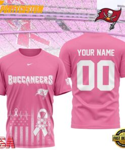 Tampa Bay Buccaneers 2026 NFL Breast Cancer Awareness Custom 3D Shirt